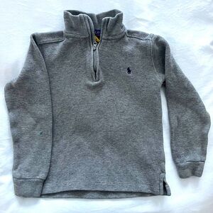 Ralph Lauren polo gray pullover zip collar size 6